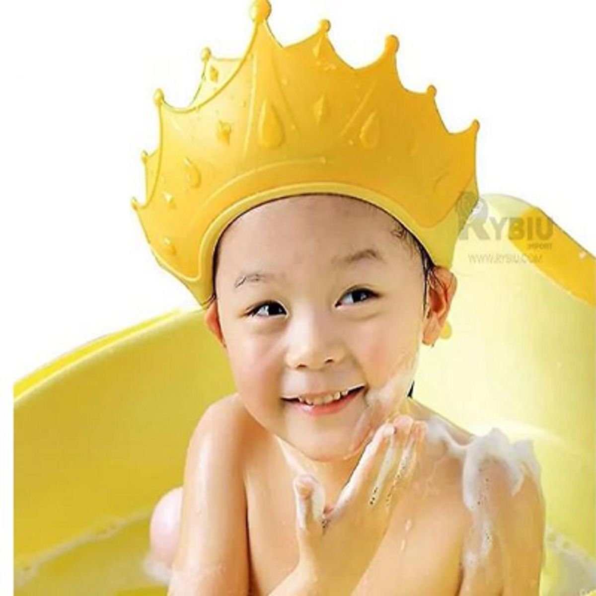 GENERICO - Gorro protector de baño para ducha bebé niños color amarillo