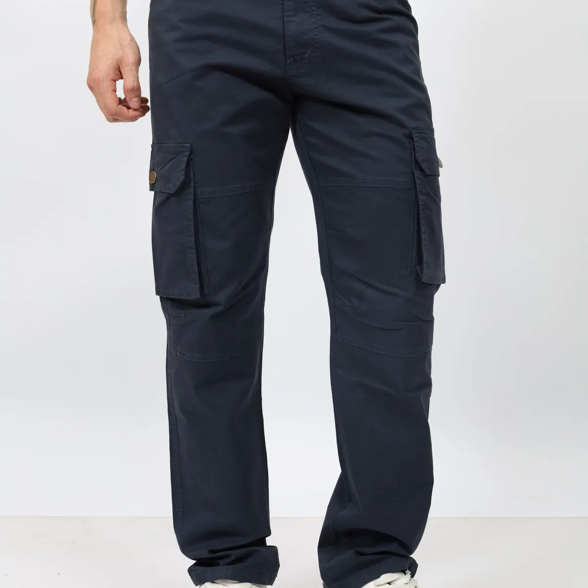 QH - Pantalón Cargo Hombre  Tela Paper Touch