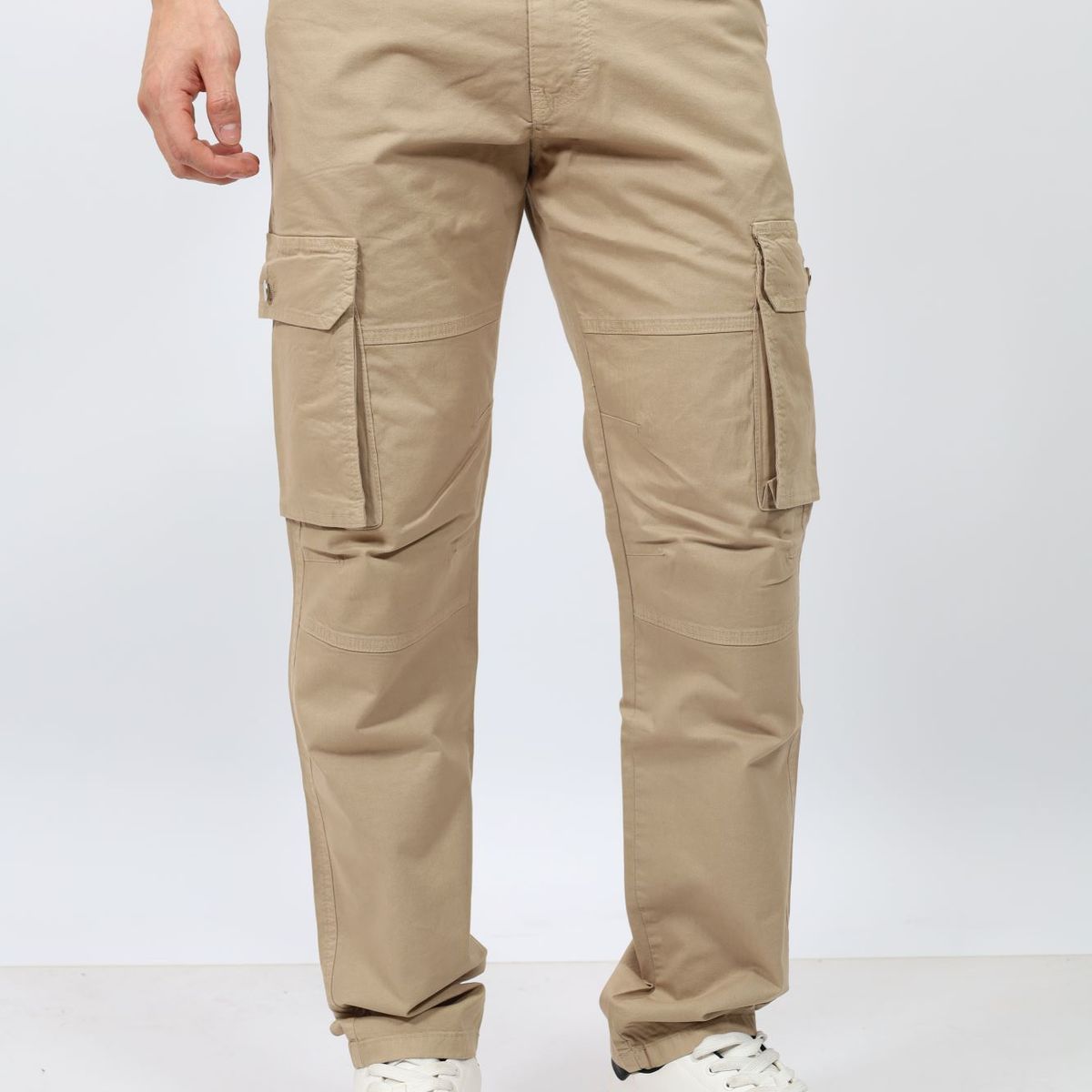 QH - Pantalón Cargo Hombre  Tela Paper Touch