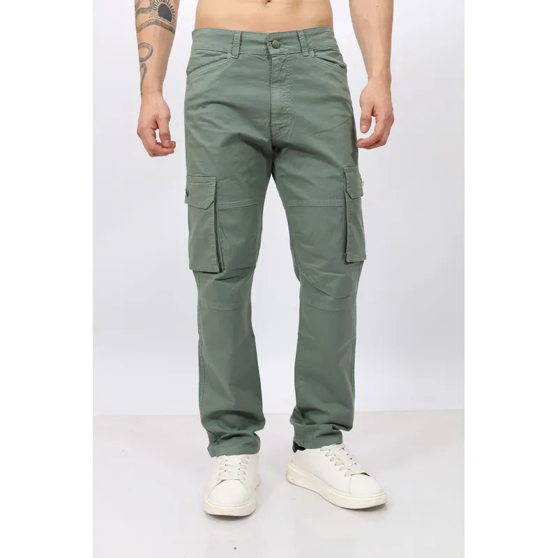 QH - Pantalón Cargo Hombre  Tela Paper Touch