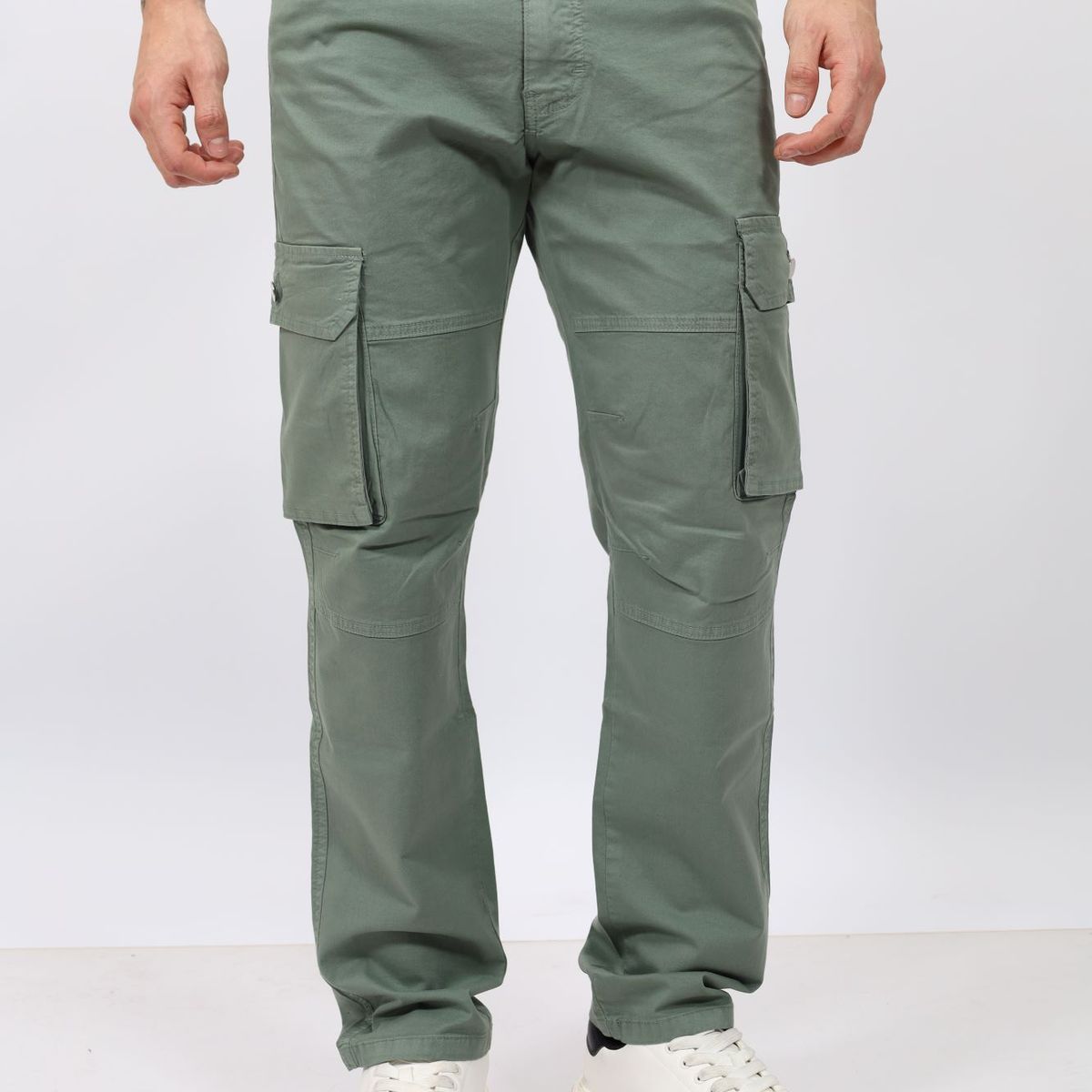 QH - Pantalón Cargo Hombre  Tela Paper Touch