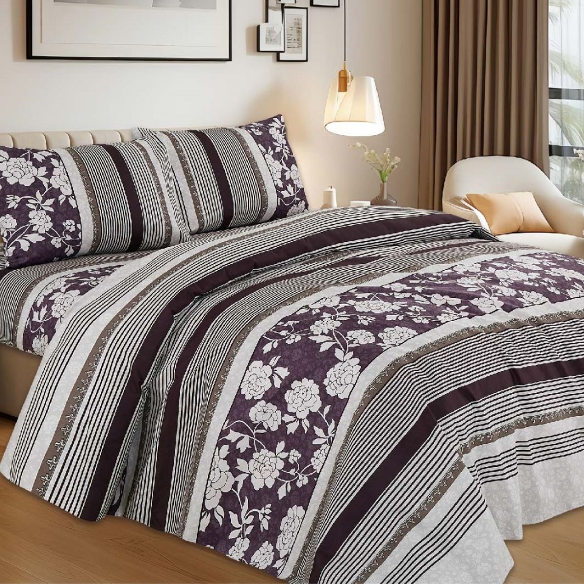 CASATEX - Juego de Sábanas Estampada 3000 Hilos Casatex - 2 PLZ