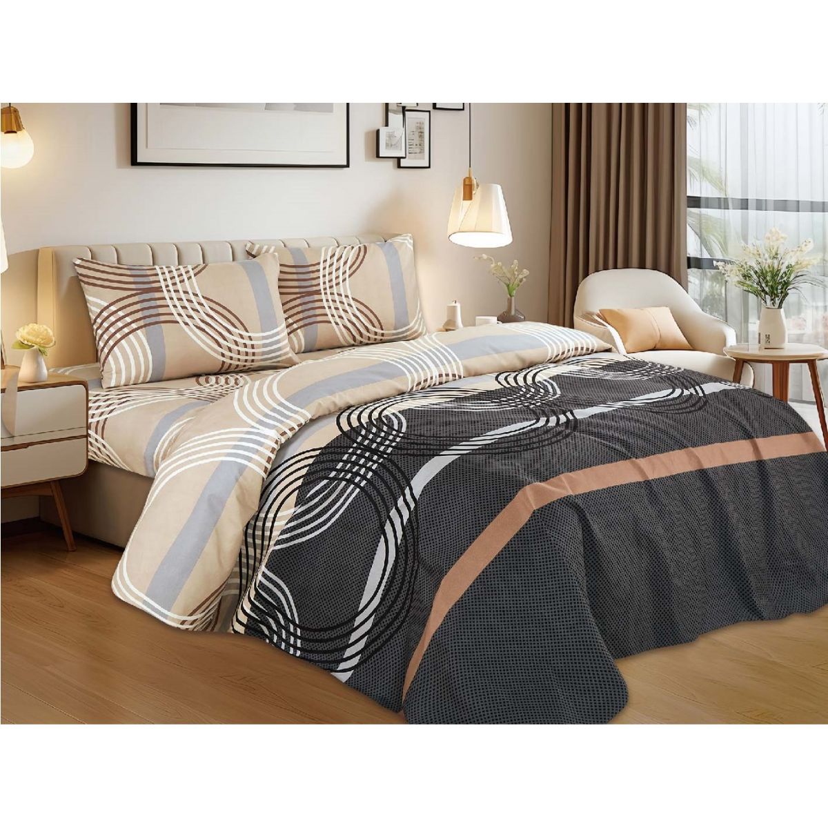 CASATEX - Juego de Sábanas Estampada 3000 Hilos Casatex - 2 PLZ