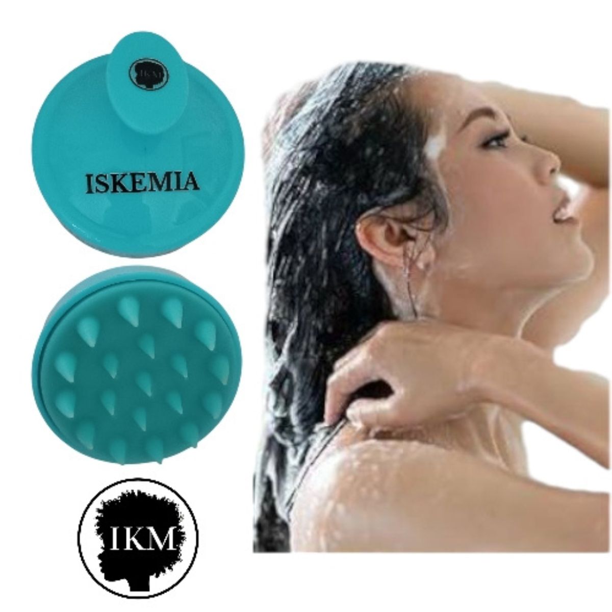 GENERICO - Cepillo Masajeador Capilar para limpieza de cabello en Turquesa