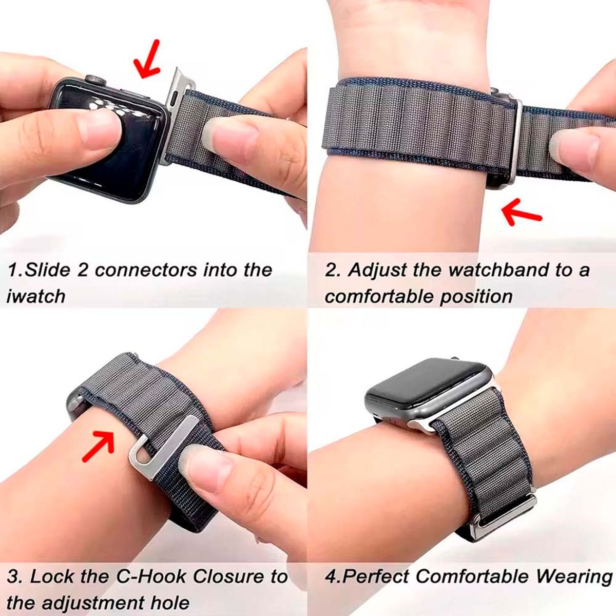 GENERICO - Correa para Apple Watch Ultra 2 Hebilla color Negro 49mm