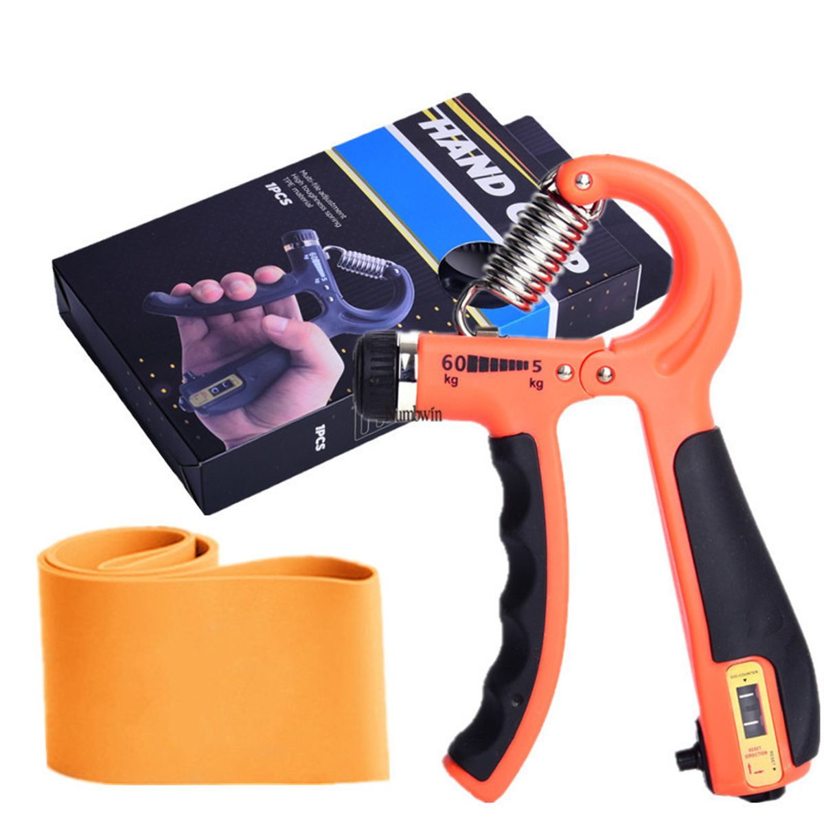 ZIMRAHYG - Hand Grip Ejercitador De Manos Ajustable 5 - 60 Kg Naranja