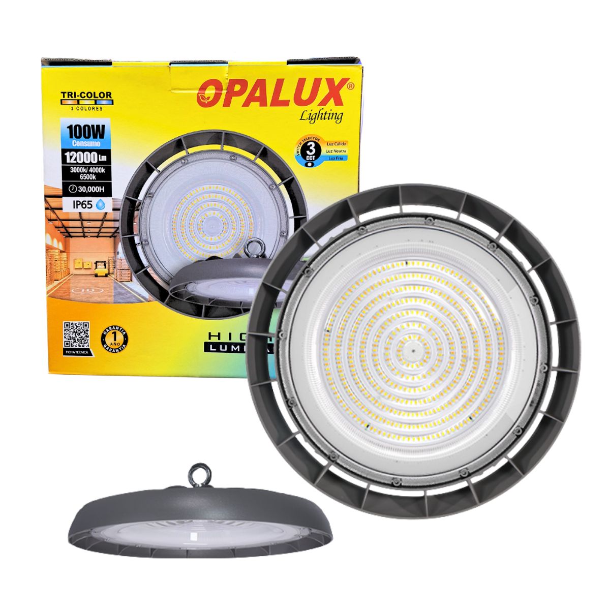 OPALUX - Iluminaria High Bay 100W 12000 Lumenes OP-HECC-100W
