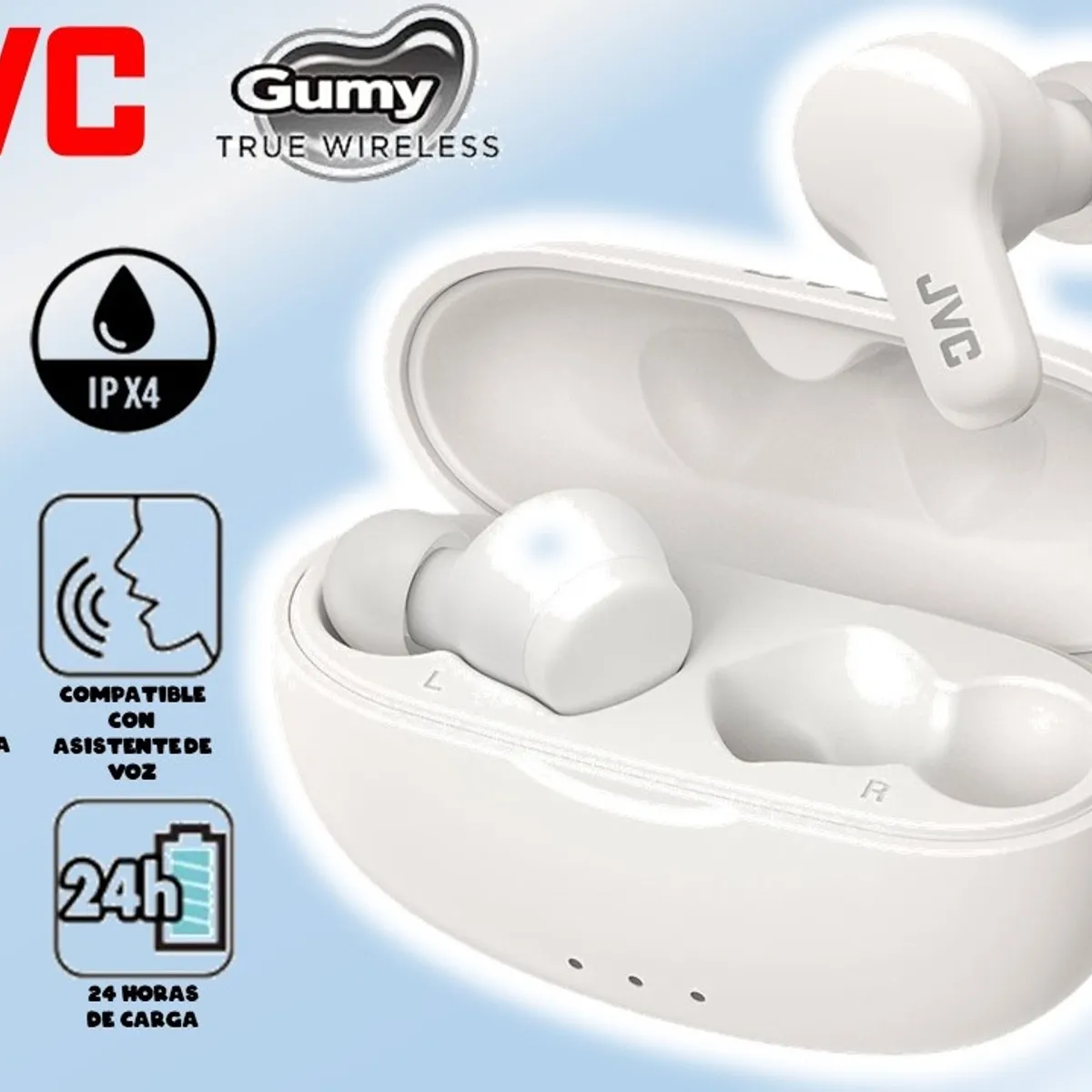 SKULLCANDY - Audifonos Bluetooth JVC Gumy True Wireless HA-A7T2 - No Smokin Buds