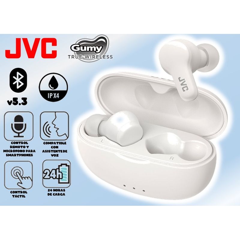 SKULLCANDY - Audifonos Bluetooth JVC Gumy True Wireless HA-A7T2 - No Smokin Buds