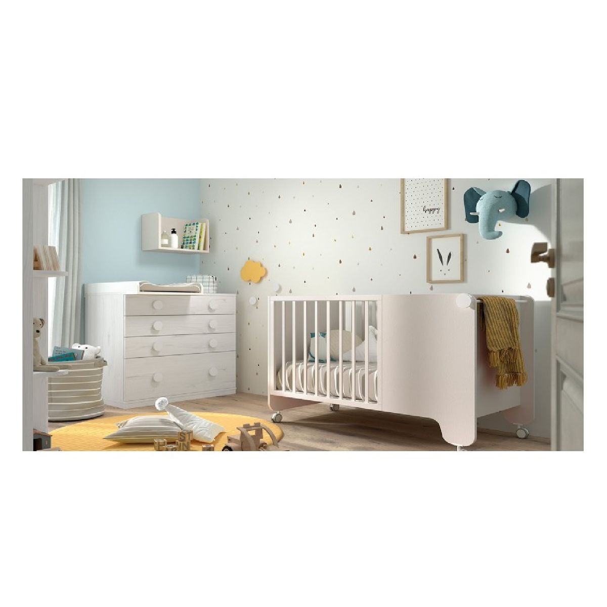 TU MESITA - Cómoda Infantil Pilimily color Blanco 4 cajones TU MESITA