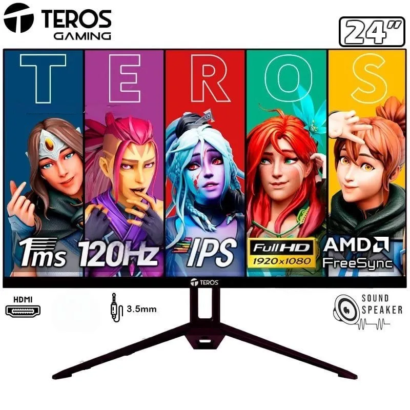 TEROS - Monitor GAMER Teros 2415S 238 IPS FULL HD 120hz 1MS HDMI DP PARLANTE
