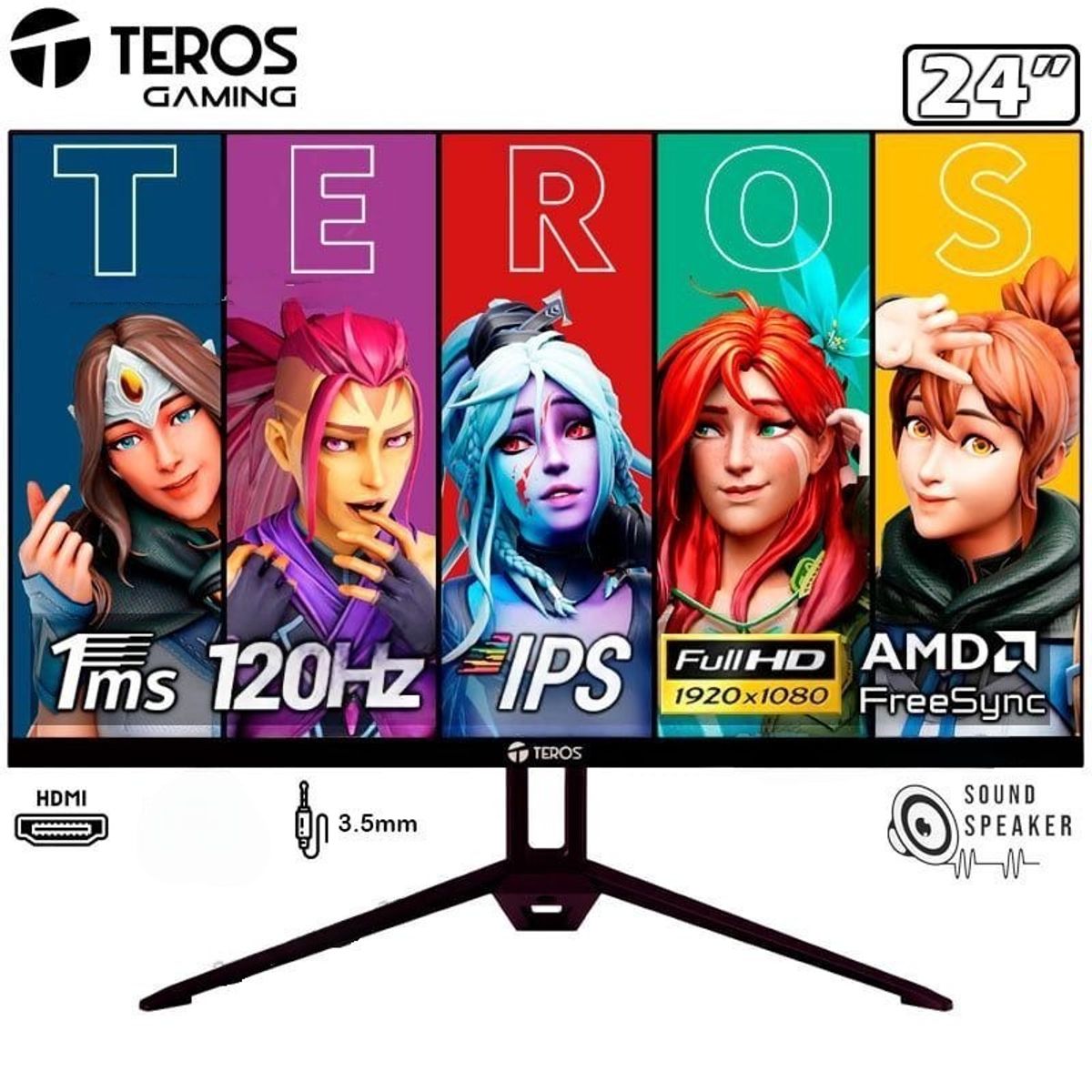 TEROS - Monitor Teros TE-2415S 23.8 IPS FULL HD 120hz 1MS HDMI DP PARLANTE
