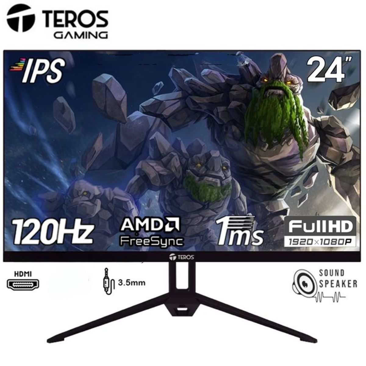 TEROS - Monitor GAMER Teros 2415S 23.8 IPS FULL HD 120hz 1MS HDMI DP PARLANTE