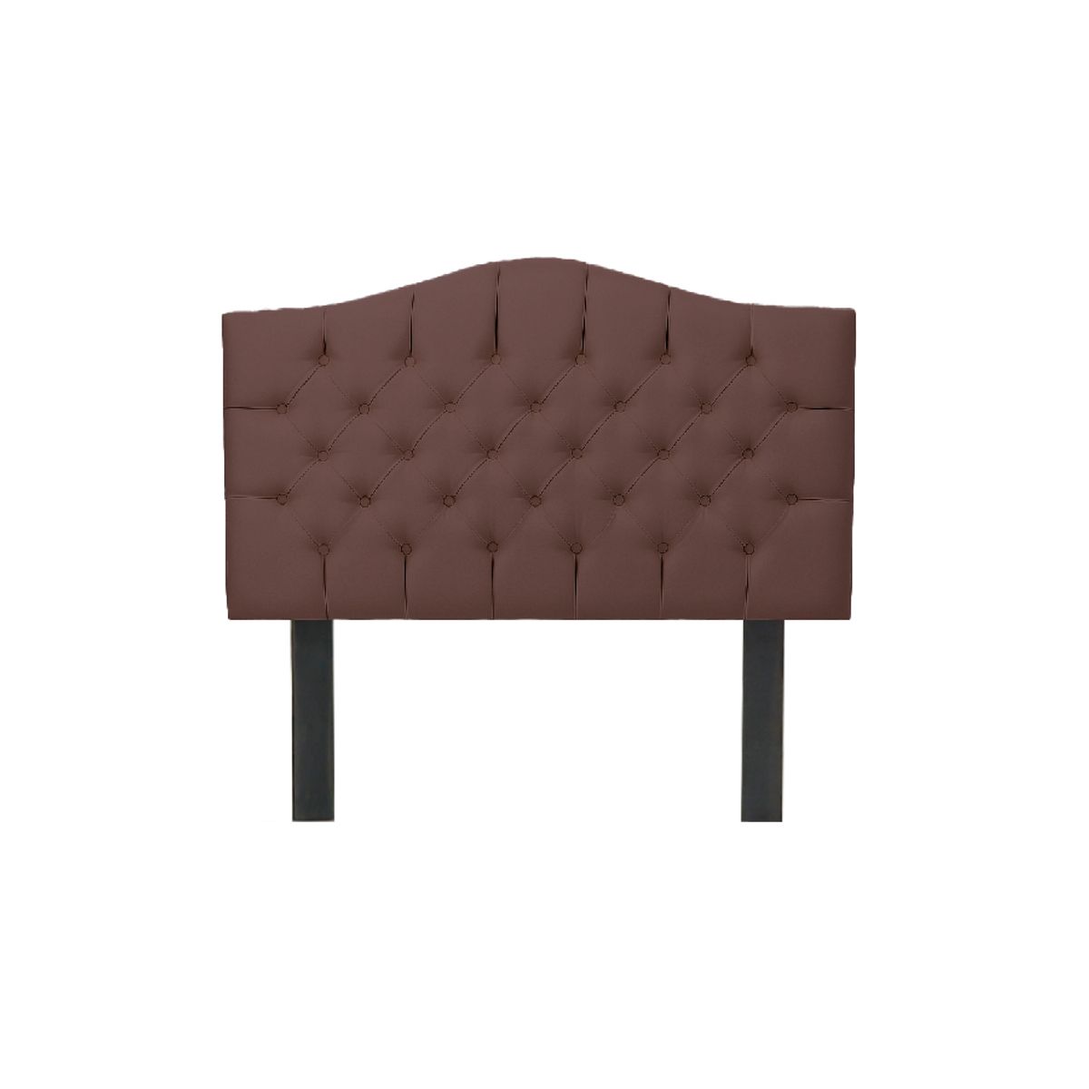 MUEBLES MACRUMO - Combo Cama tapizada Varsovia Marrón Queen + Colchon + Almohada