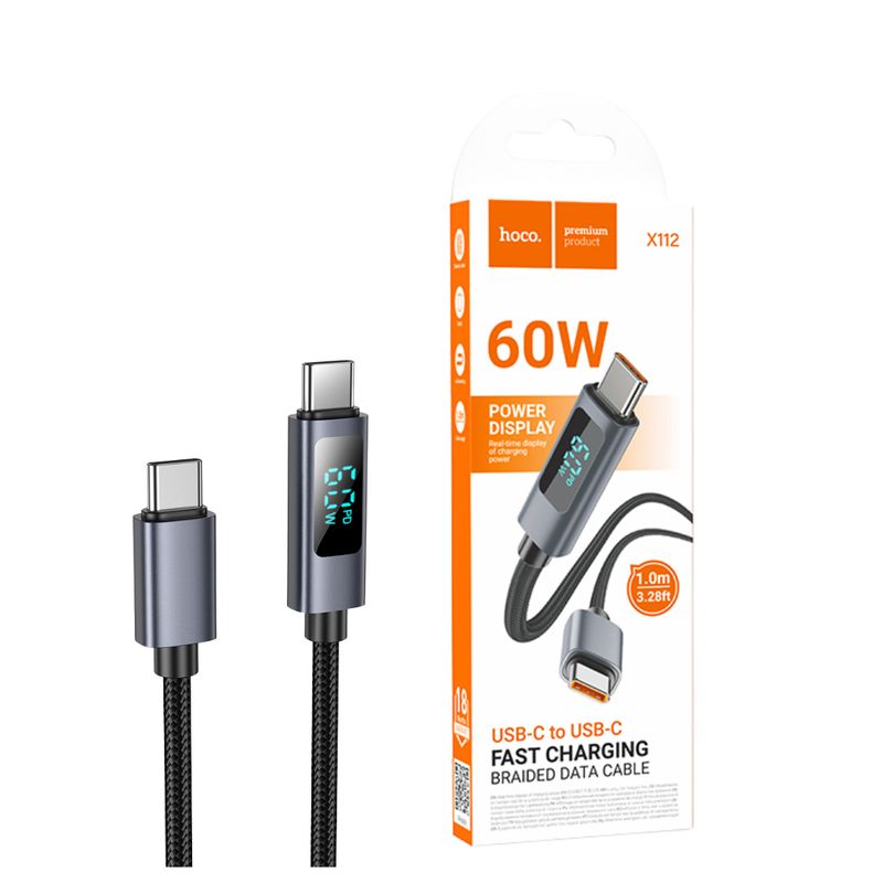 HOCO - Cable Cargador Usb-c Carga Rápida Tipo C HOCO 60w 1m