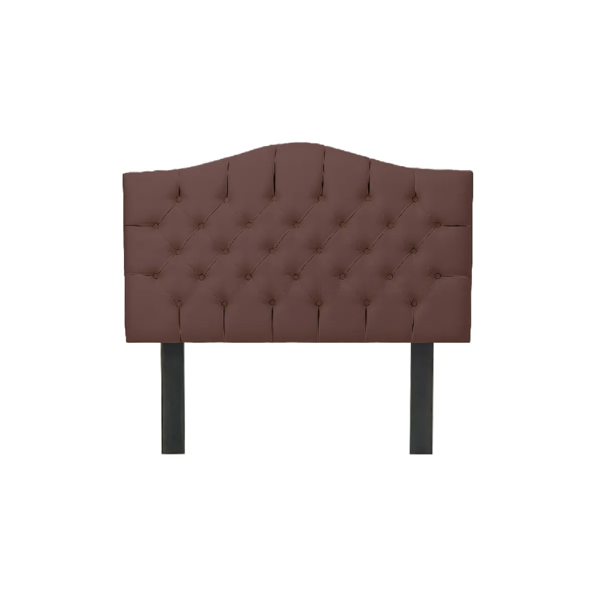 MUEBLES MACRUMO - Combo Cama tapizada Varsovia King Marrón + Colchon + Almohada