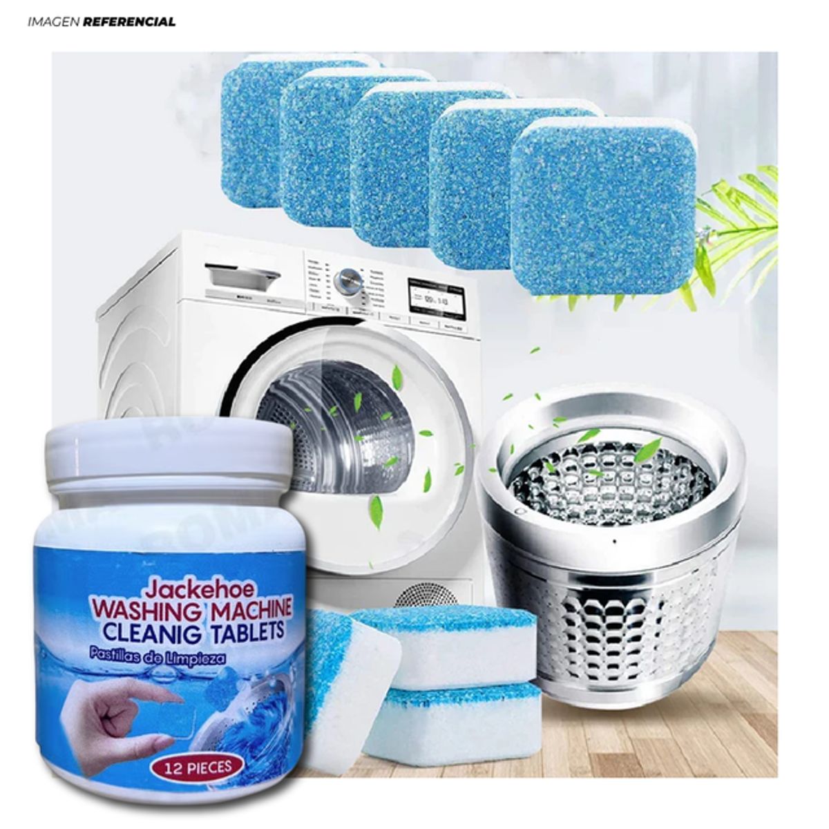 GENERICO - Pastillas Limpiadoras de Lavadora Buen Olor 12 Piezas