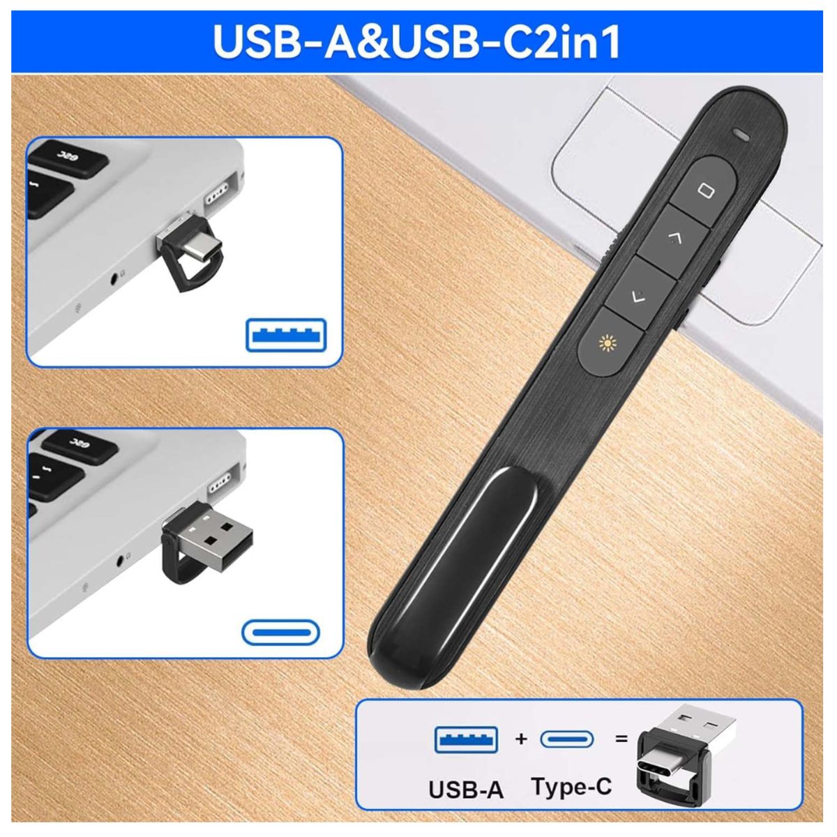 SEISA - Presentador Diapositiva PPT Puntero Laser Exposicion Inalambrico