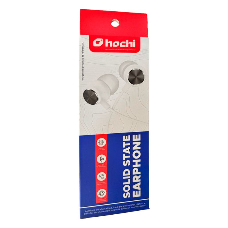 GENERICO - Audifonos con Cable Hochi Blanco con Micrófono para llamadas