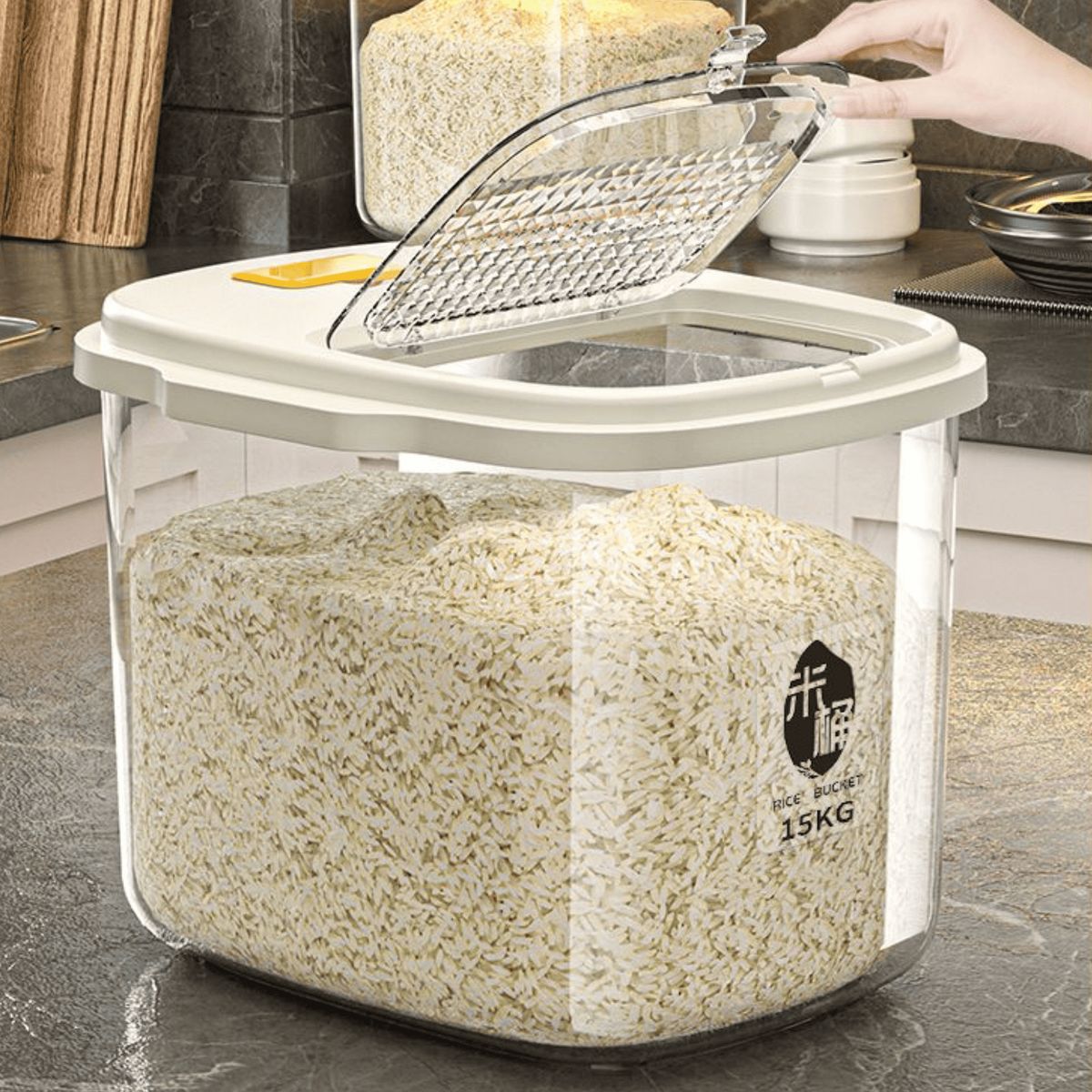 GENERICO - CONTENEDOR HERMÉTICO DE 10 KILOS A PRUEBA DE HUMEDAD COLOR NARANJA