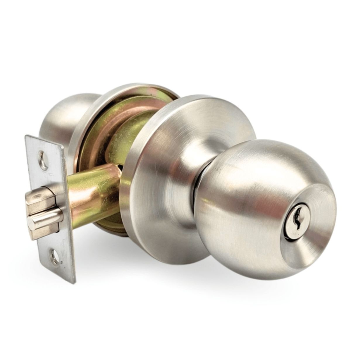 GENERICO - CERRADURA POMO ACERO INOXIDABLE FOR SEMIPESADA