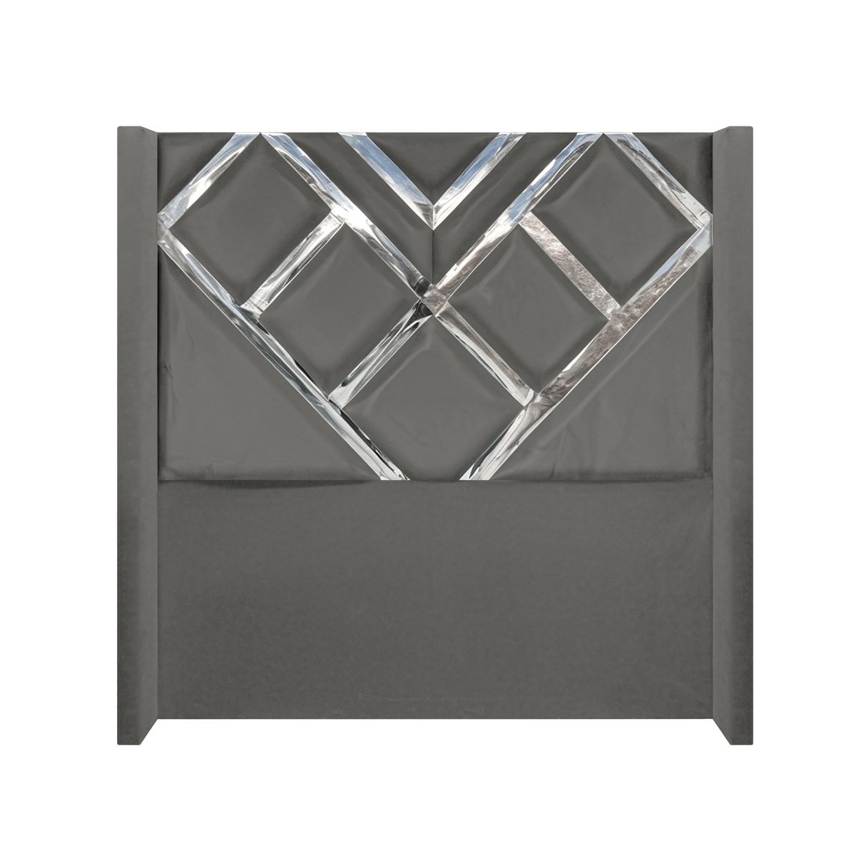 BARAKA HOME - Cabecera Emperatriz Heart 2 Plz - Gris Oscuro