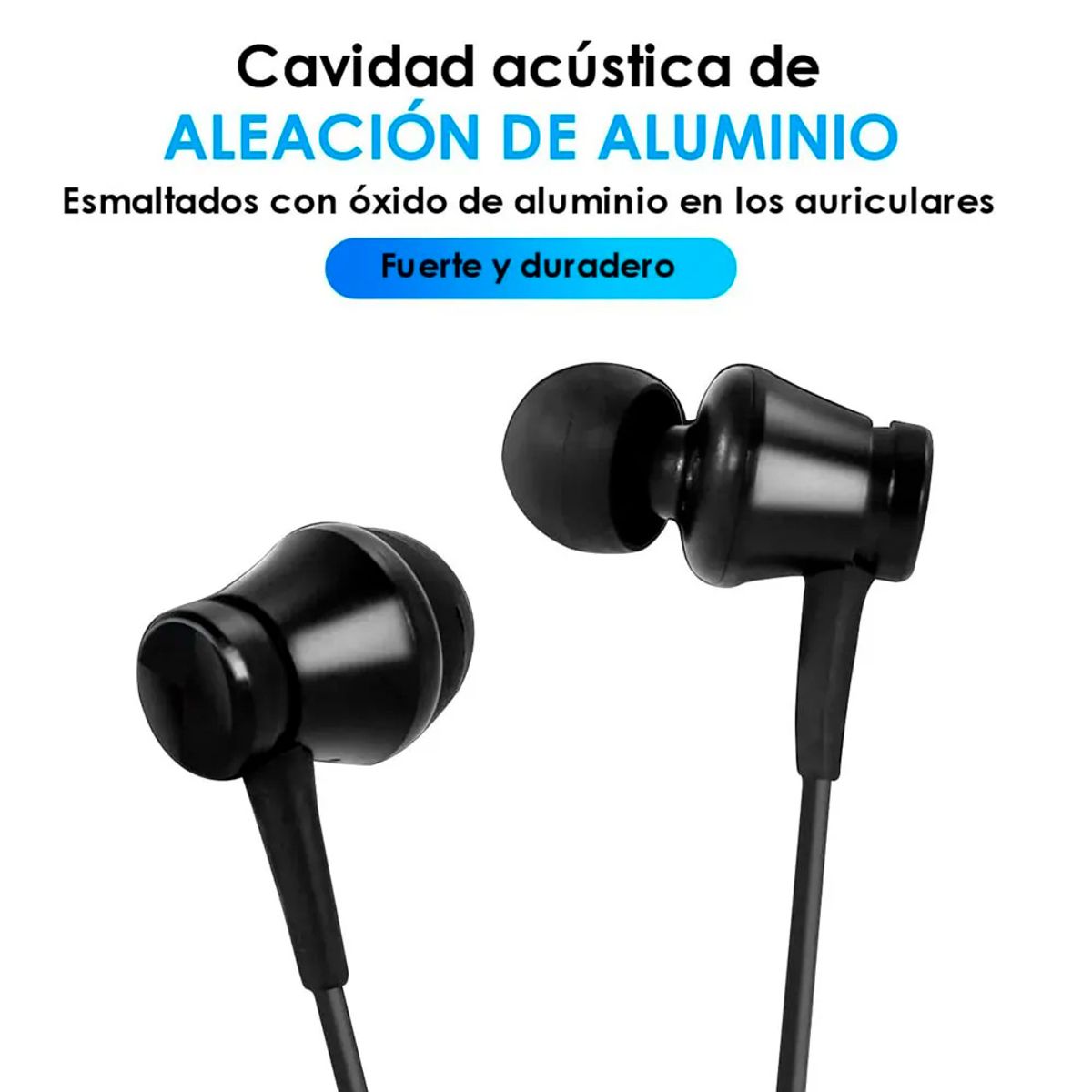 GENERICO - Audifonos con Cable 1HORA Handsfree Negro 3.5 mm