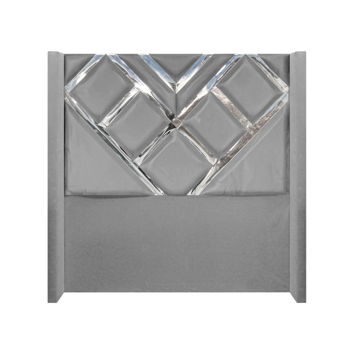 BARAKA HOME - Cabecera Emperatriz Heart 2 Plz - Gris Claro