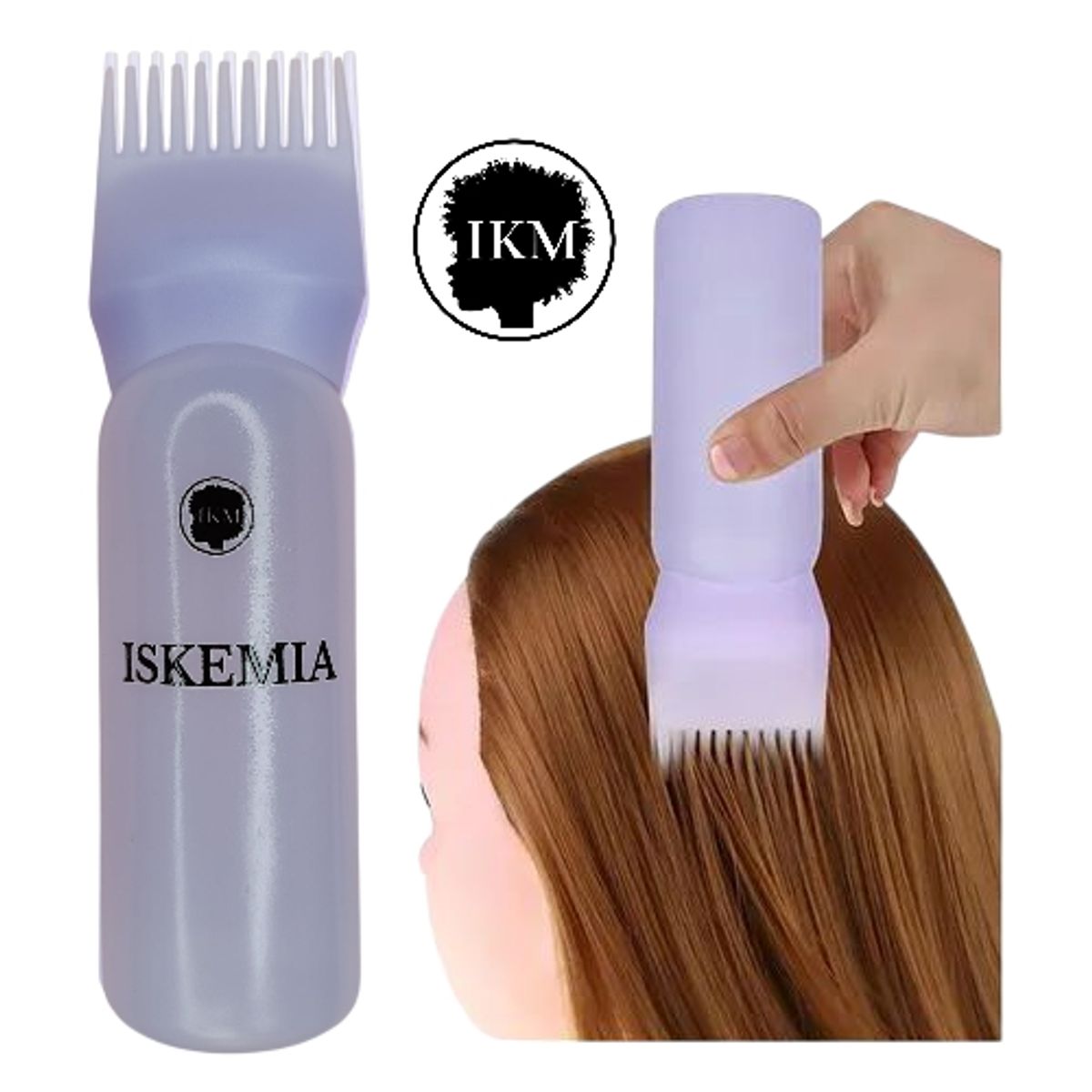 GENERICO - Pack x3 Botellas Aplicadoras de aceite tinte y tratamiento capilar con peine dispensador