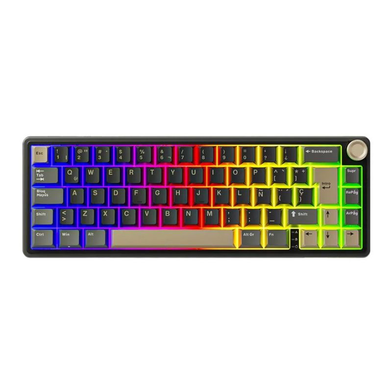 ROYAL KLUDGE - Royal Kludge - Teclado R65 Wired 65% Phantom Switch Chartreuse