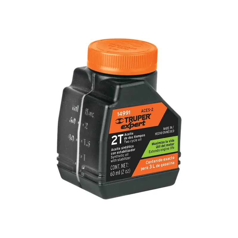 TRUPER - Aceite sintético para motor de 2 tiempos de 60ml, Truper