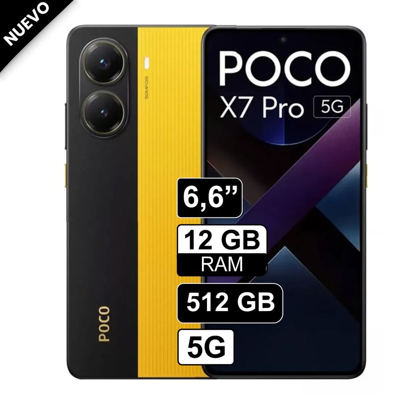 XIAOMI - Celular Xiaomi Poco X7 Pro Dual SIM 5G 512GB 12GB RAM 50mpx Amarillo