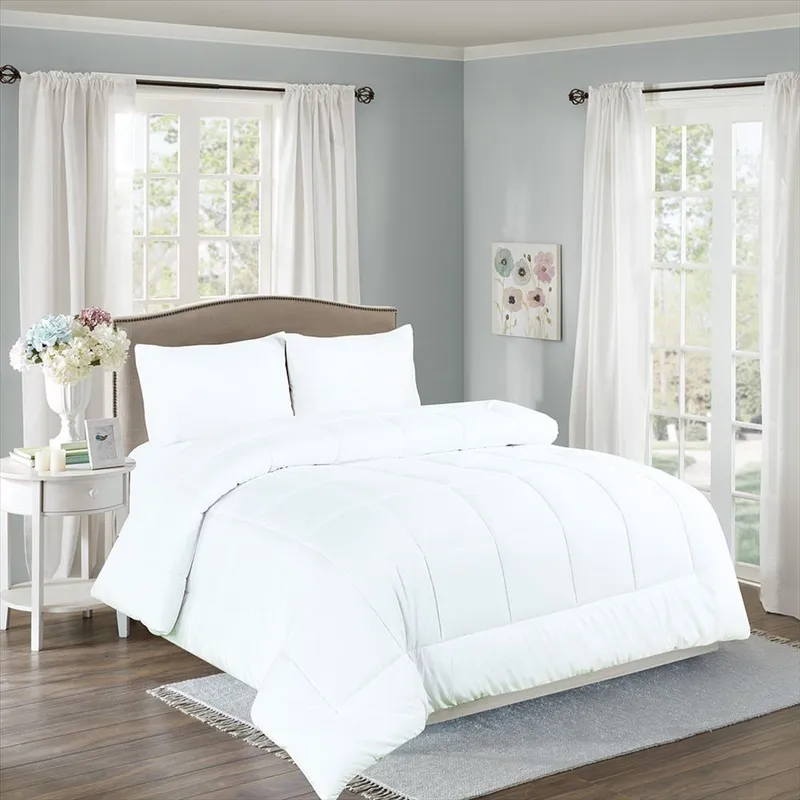 CASATEX - EDREDON LISO ACOLCHADO + JUEGO DE SÁBANAS 3000 HILOS