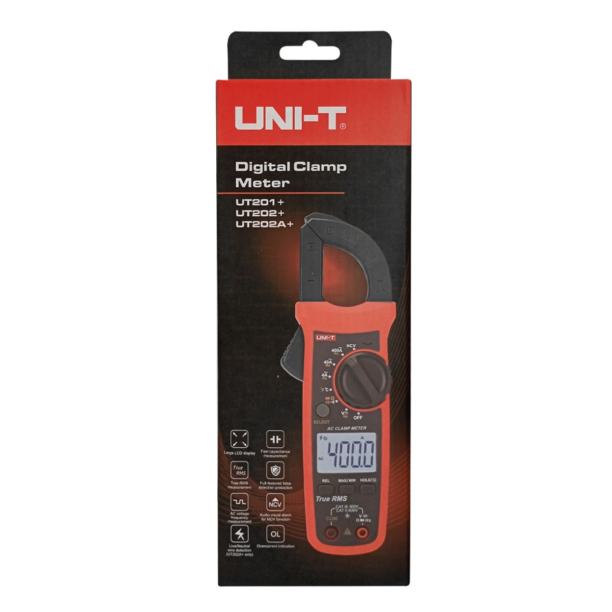 UNI T - PINZA AMPERIMETRICA DIGITAL TRUE RMS 400A AC  UNI-T UT-202+ UT202+