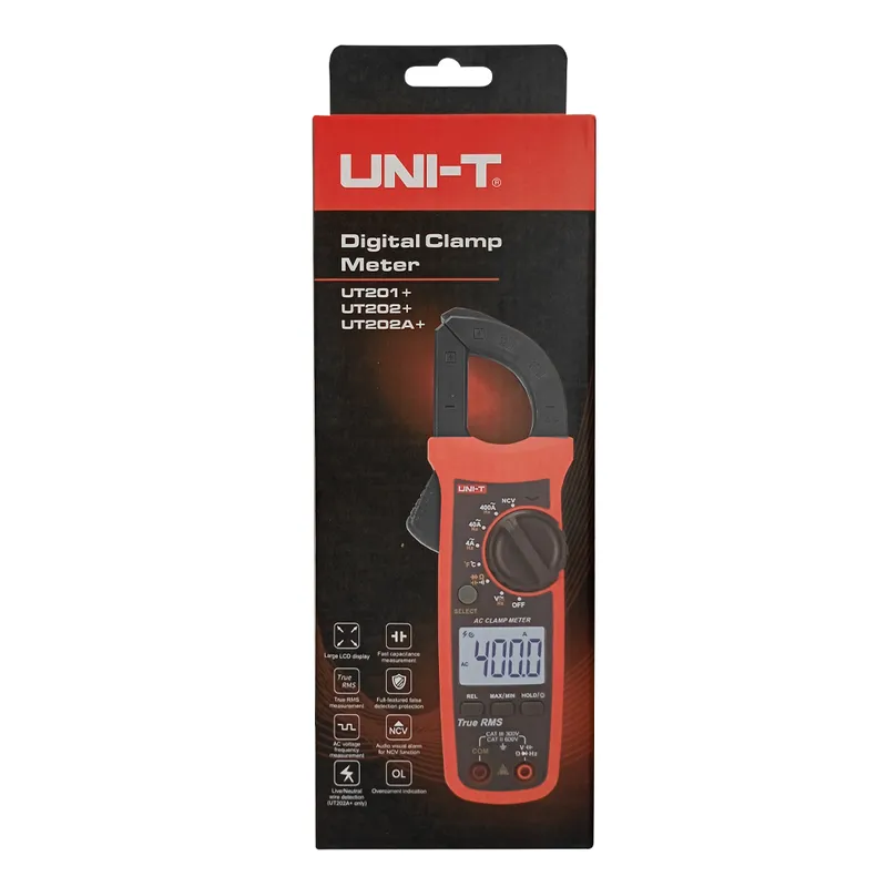 UNI T - PINZA AMPERIMETRICA DIGITAL TRUE RMS 400A AC  UNI-T UT-202+ UT202+