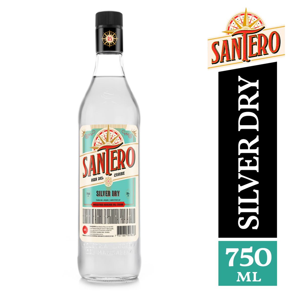KELLER - Ron Santero Silver Dry Botella 750 ML