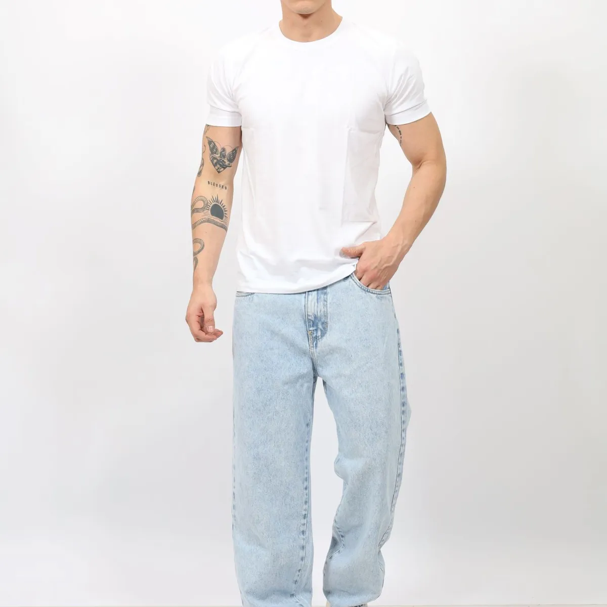 QH - Pantalón Globo- Mon para Hombre  Denim 100% Algodón