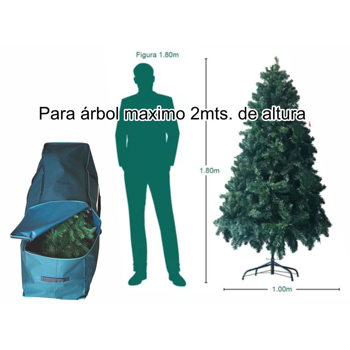 GENERICO - Maletin Funda Para Arbol de Navidad Mediano Rapallo Peru