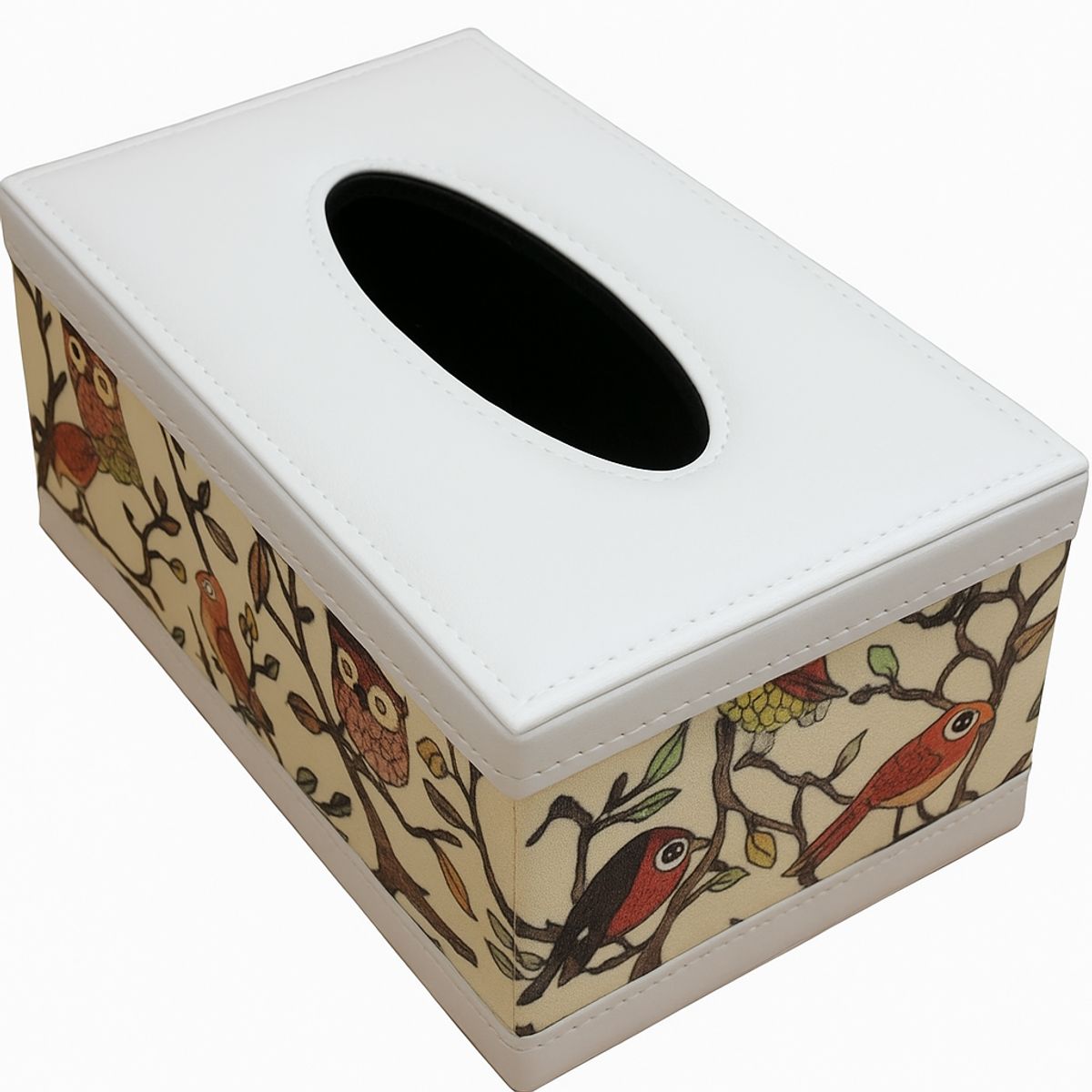 GENERICO - Servilletero Elegante Blanco Con Diseño