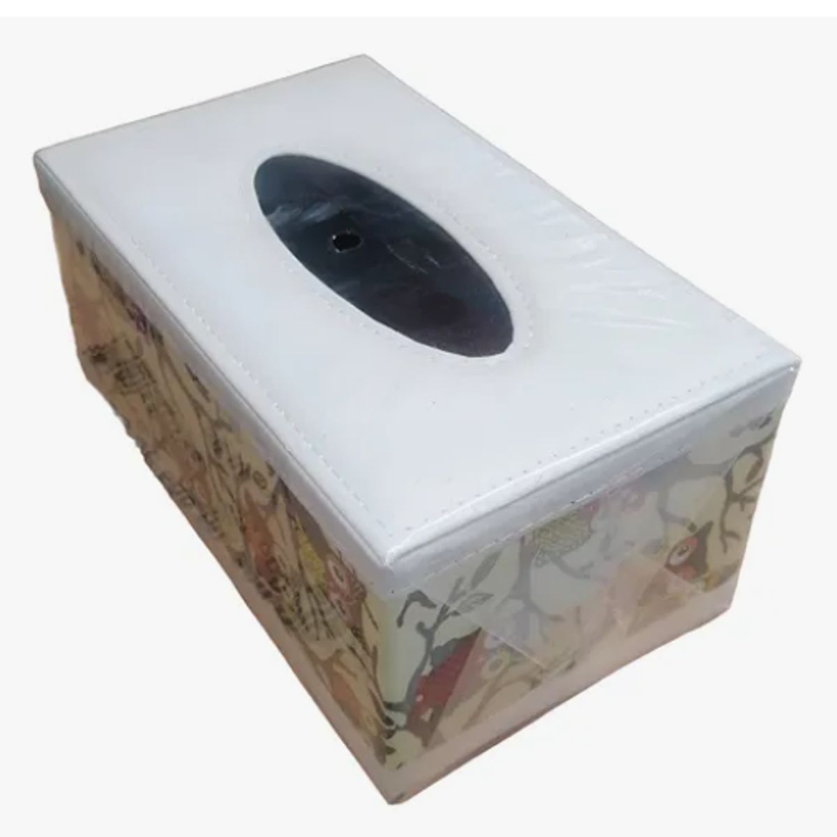 GENERICO - Servilletero Elegante Blanco Con Diseño