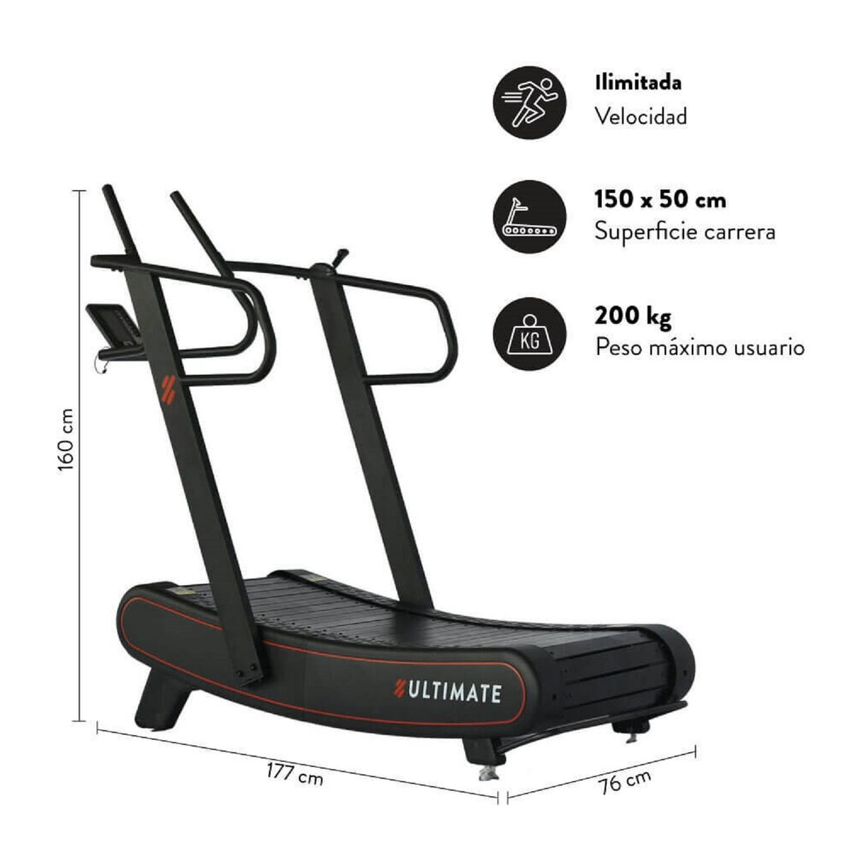 ULTIMATE FITNESS - Trotadora Curva C600 - Ultimate Fitness