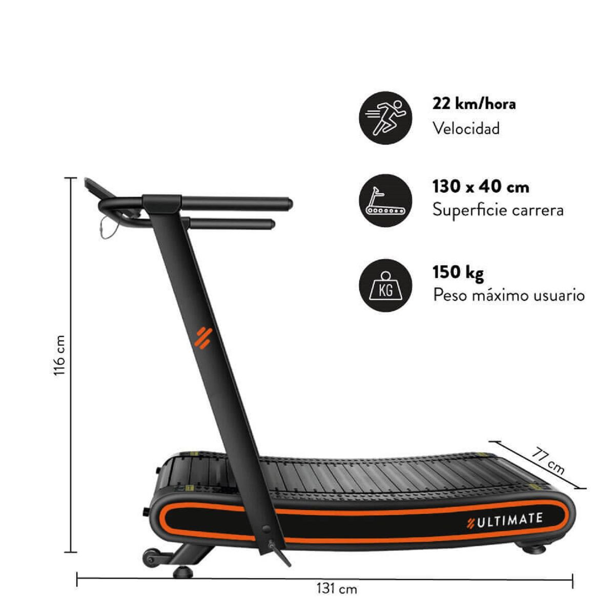 ULTIMATE FITNESS - Caminadora - Trotadora Curva C300