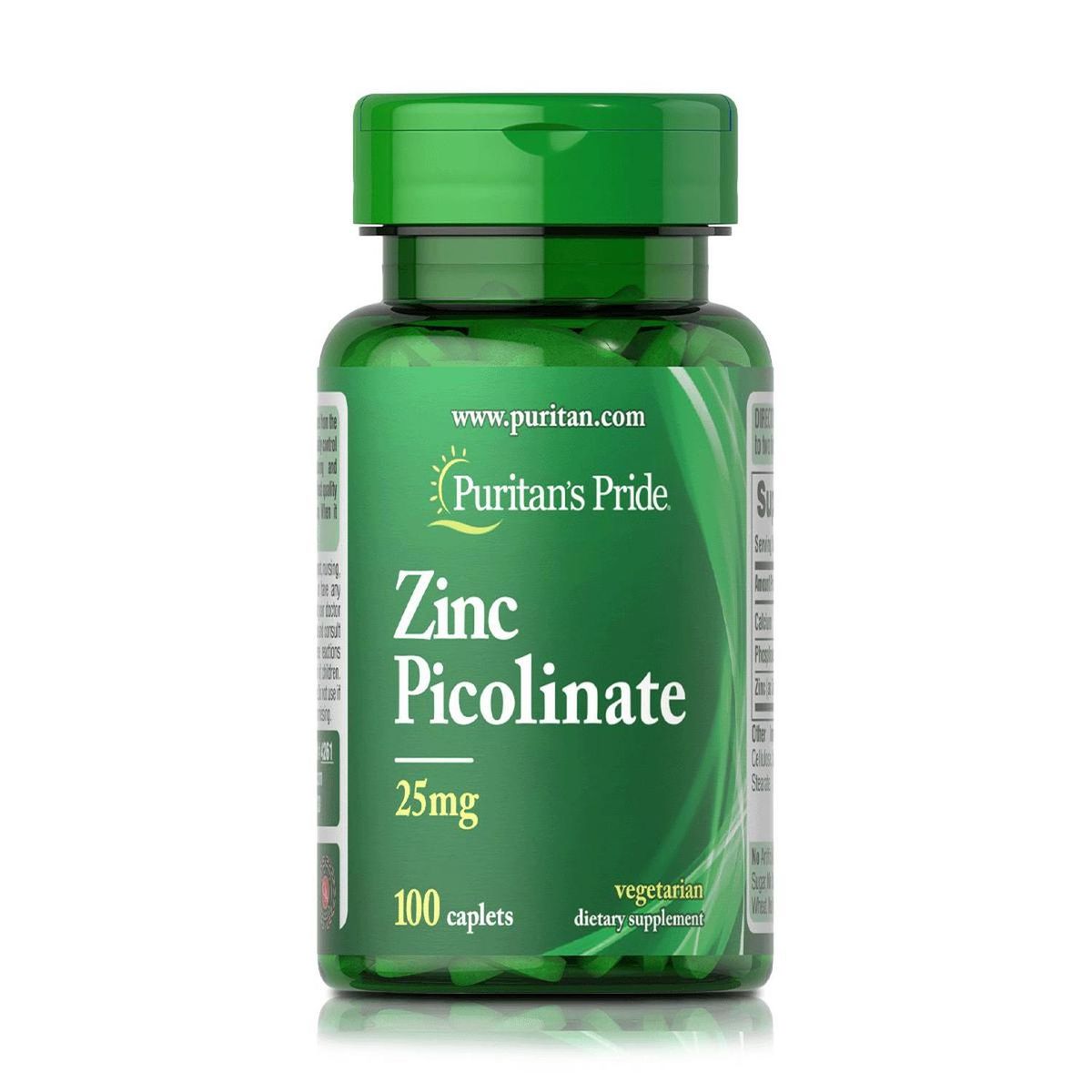 PURITANS PRIDE - Zinc Picolinate 25 mg (100 Tabletas) – Puritan’s Pride