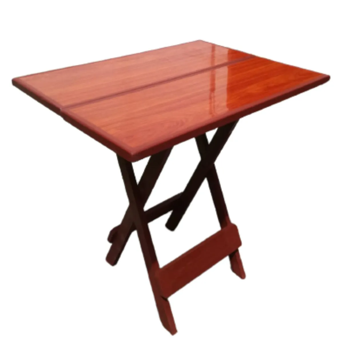 START FG - Mesa plegable Rectangular en Madera Rojo mermelada
