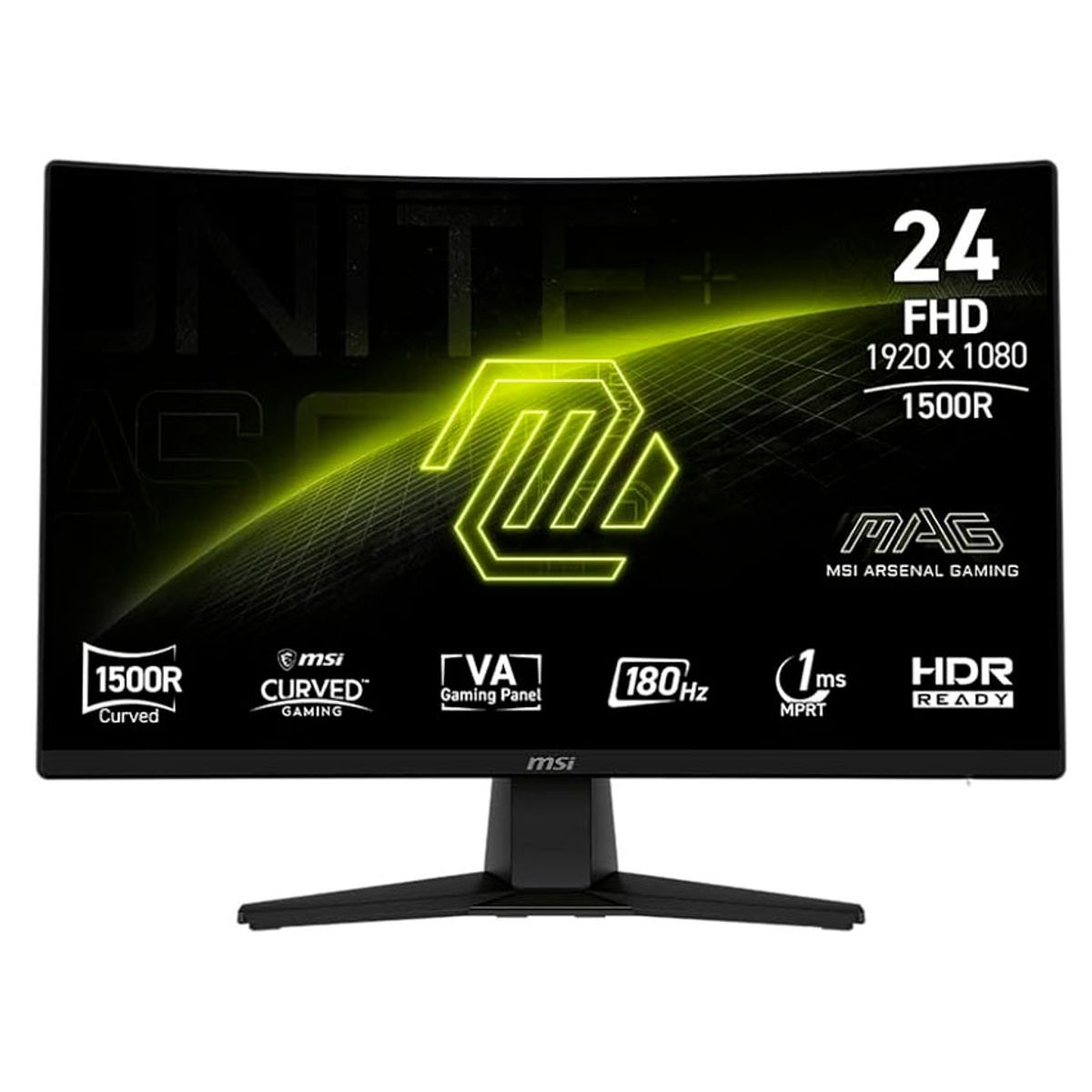 MSI - Monitor Gamer MSI MAG 242C 236 Curvo FHD 180Hz 1ms FreeSync HDR RGB