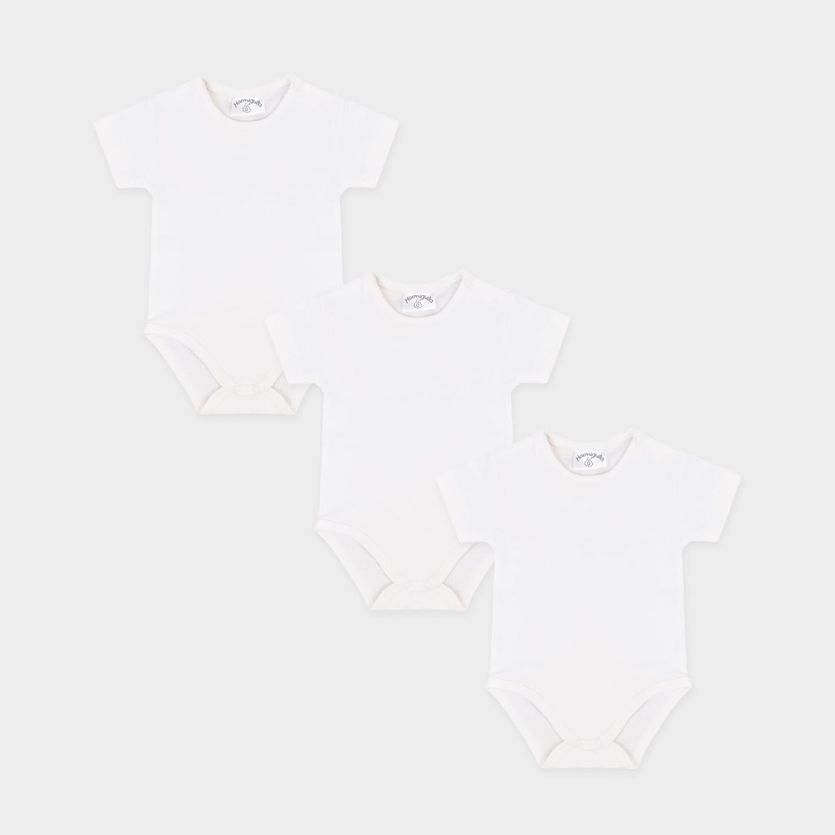 HORMIGUITA - BODY MANGA CORTA BEBE ALGODÓN SET X 3