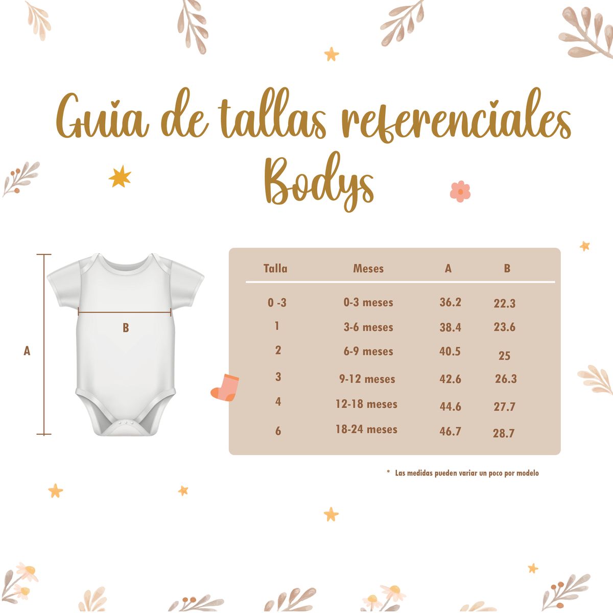 HORMIGUITA - BODY MANGA CORTA BEBE ALGODÓN SET X 3