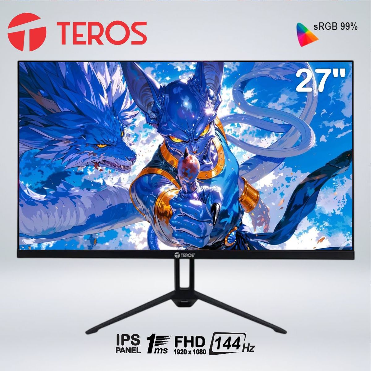 Teros - MONITOR GAMER TEROS TE-2714S FULL HD 27 " IPS 144HZ 1MS HDMI SPEAKERS