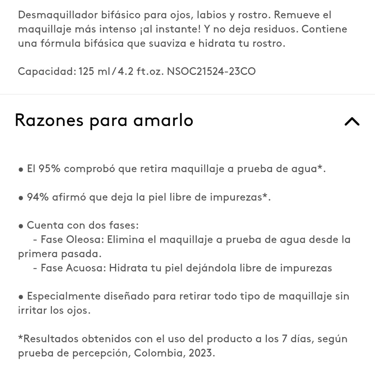 ESIKA - DESMAQUILLADOR BIFÁSICO ROSTRO ÉSIKA retira maquillaje a prueba d agua