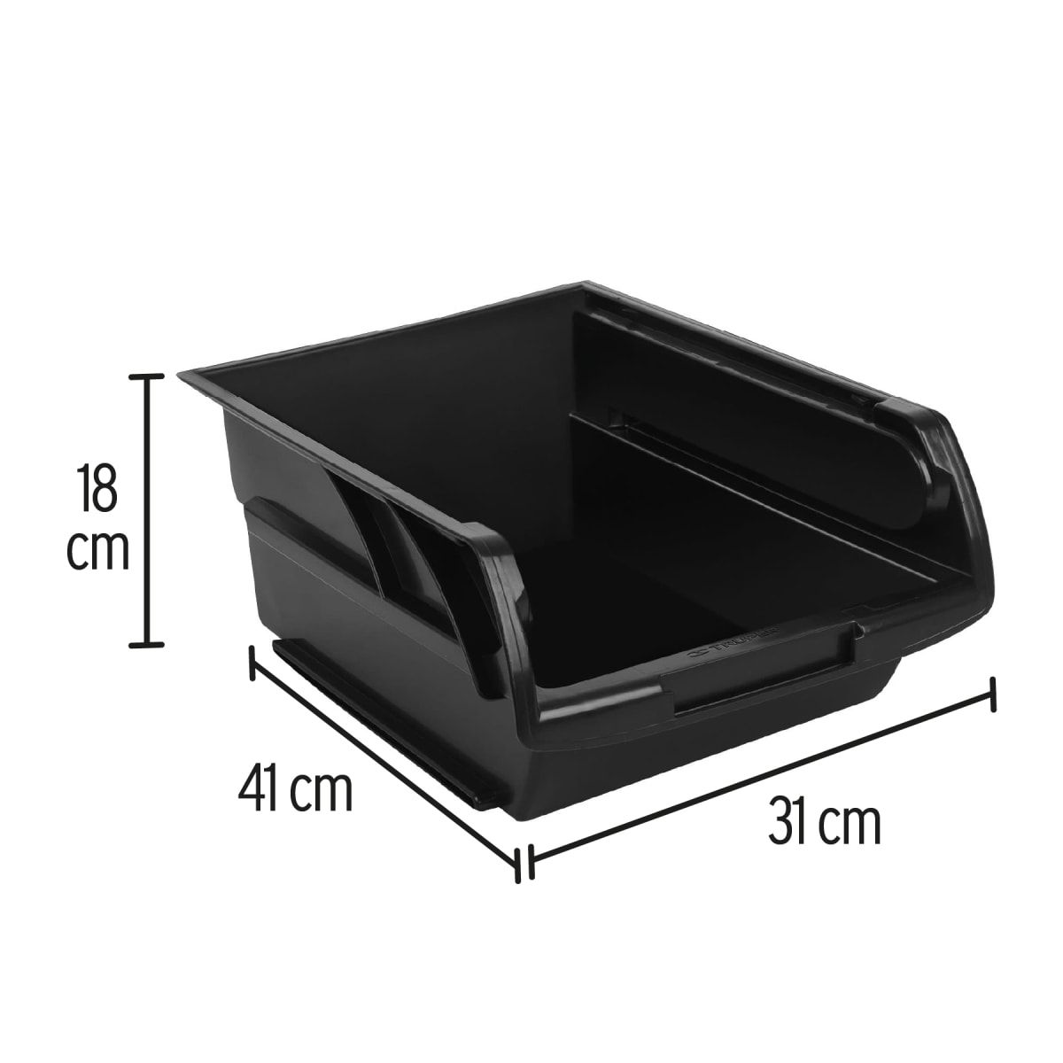 TRUPER - Bandeja Apilable de Plástico 41x31x18 cm Truper